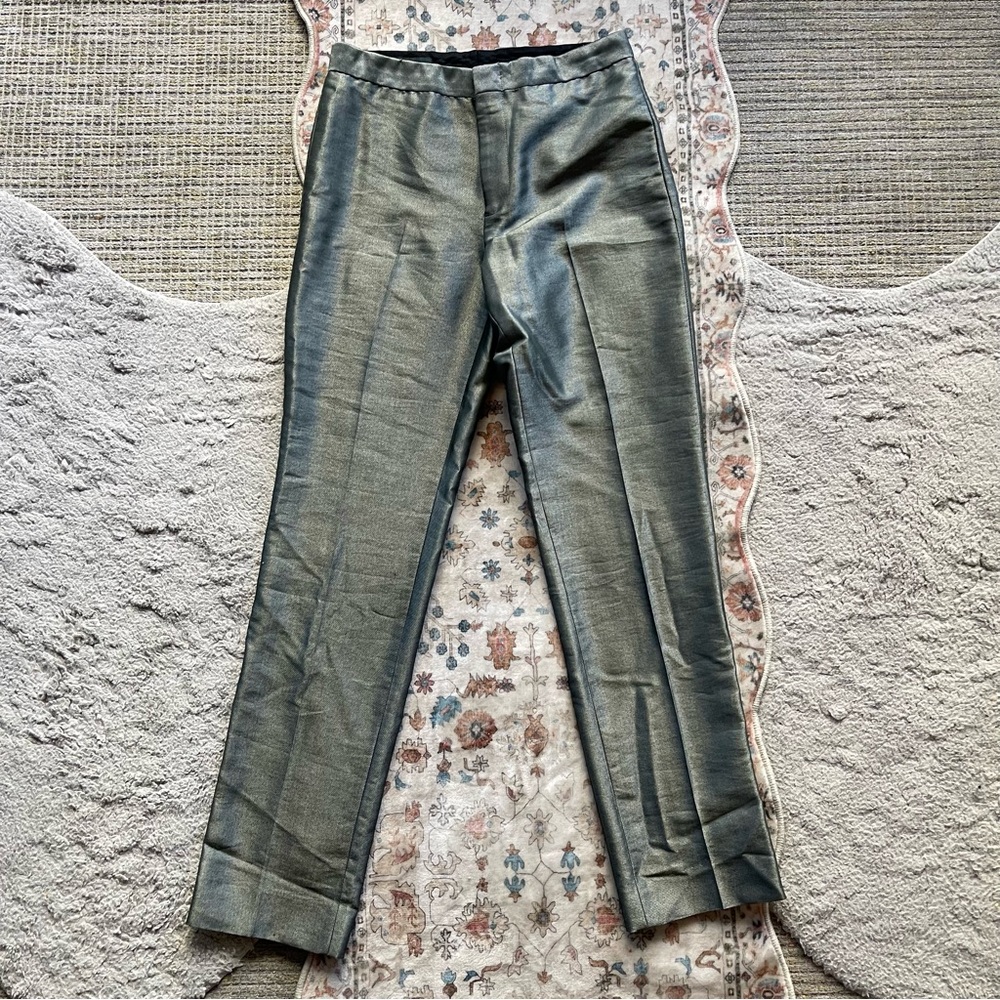 Gucci Tom Ford Straight Leg Shimmery Grey Slim Pants